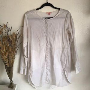 🆑 [4/$20] English Laundry White Scoop Neck Button-up Long sleeve blouse